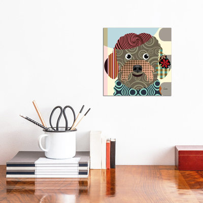 Bichon Frise by Lanre Studio - Wrapped Canvas Print
