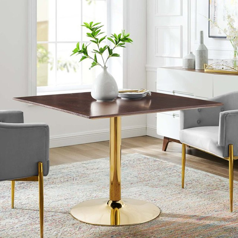 Table de salle à manger Modway, Cerisier, L 28 po x L 28 po