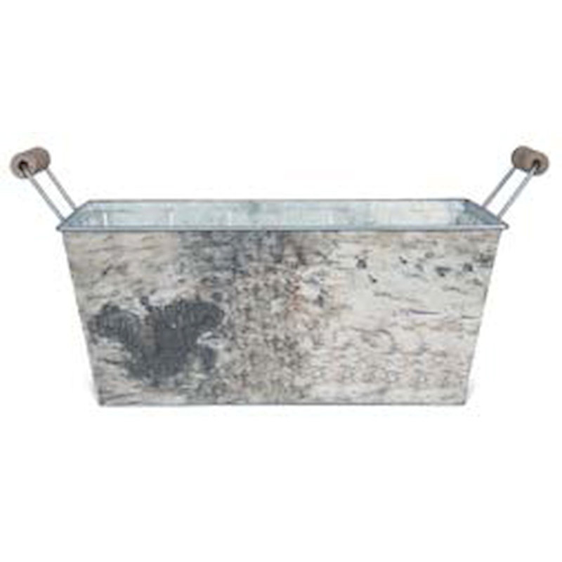 Pot à fleurs en métal Annuziata, H 8,63 po x l 12,125 po x P 5,125 po