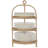 Wicker 3-Tier Serving Plate Rack and Cake Stand