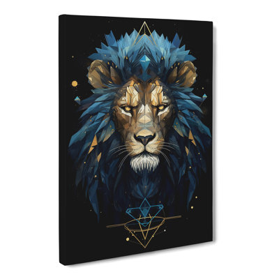 Leo Zodiac Geometric No.2 - No Frame Print