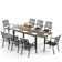 Sutiya Metal Patio Dining Set with Extendable Rectangular Table