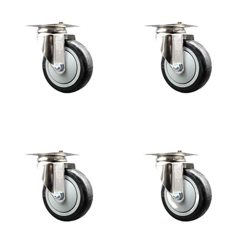 Polyurethane Casters, Black
