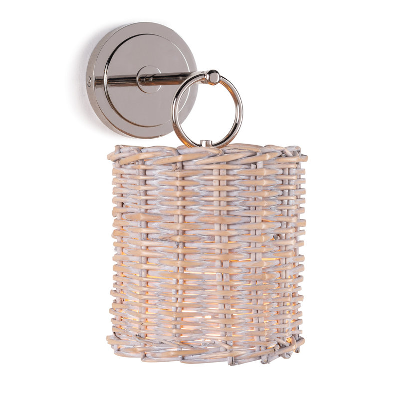 Nantucket 1-Light Armed Sconce, Polished Nickel