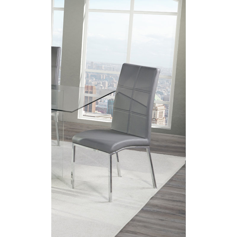 Chaise d'appoint rembourrée Amico en gris