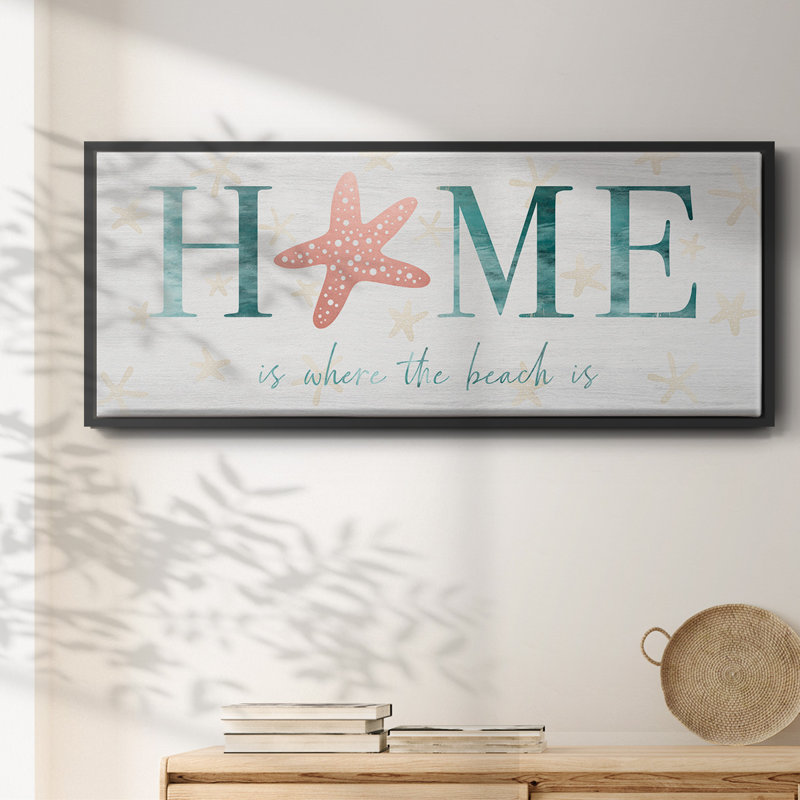Home Beach- Framed Canvas, 24" H x 60" W