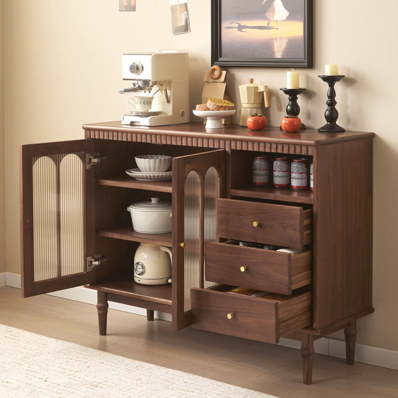 Buffet de rangement rétro multifonctionnel, H 35,43 po x l 47,24 po x P 15,74 po