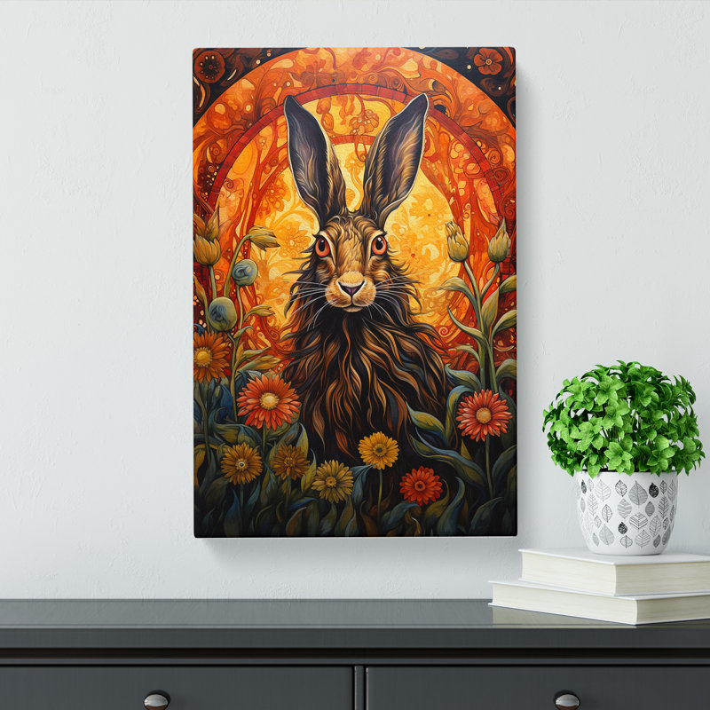 Hare Renaissance - Print, 60cm H x 40cm W x 3cm D