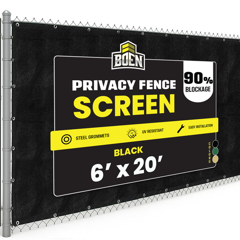 Pare-étincelles Boen Black, Noir, H 72 po x l 240
