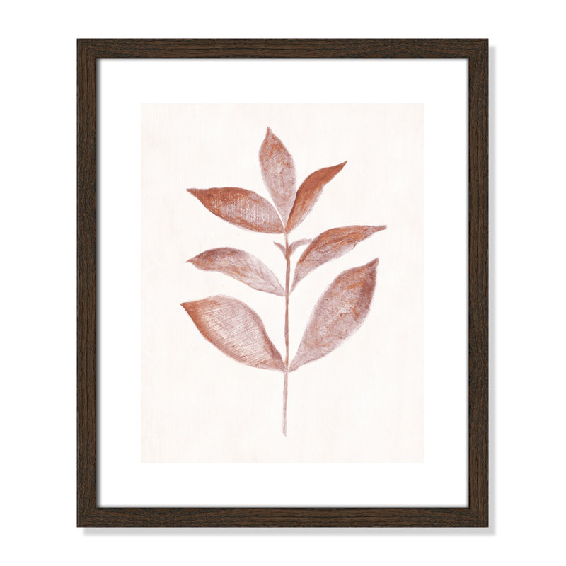 Wilfrid Red Leaf III par Tara Studios - reproduction d'art, H 19 po x l 16 po x P 0,75 po, Papier avec cadre en bois de noyer
