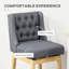 Tabouret pivotant à 180 degrés avec repose-pieds en bois massif et capitonnage à boutons-814546837-870260661-870260667