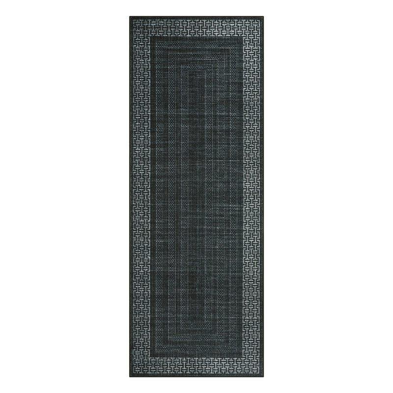 Modern Machien Washable Rugs for Living Room Ultra-Soft Geometric Bordered Indoor Rug, Non Shedding Low Pile Bedroom Carpet, Contemporary Floor Mats for Nursery