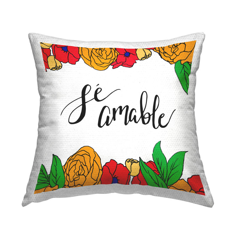 Coussin d'extérieur Sé Amable Florales Tropicales