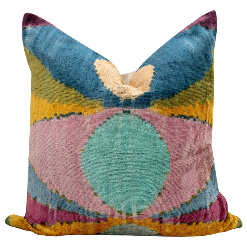 Abstract Velvet Throw Pillow
