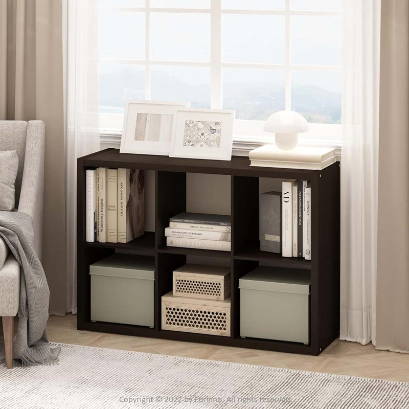 Cubicle Open Back Decorative Cube Storage Organizer, 6-Cube,