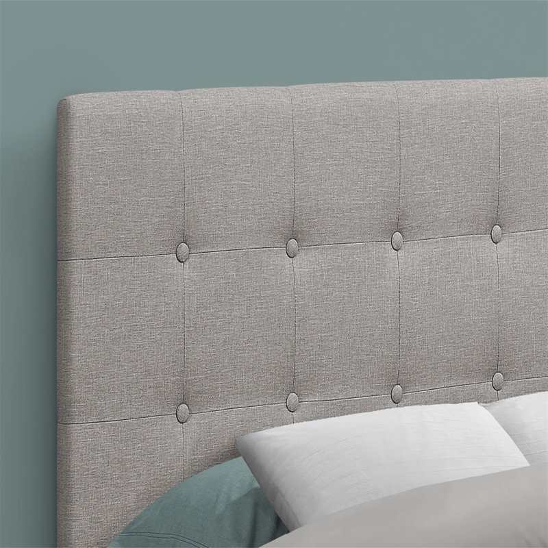 Elegant Upholstered Headboard For Bedroom, Offering Style And Comfort, Gray, Full