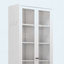 Armoire de cuisine en métal - 72 po de hauteur avec tablettes réglables (blanc), structure en acier inoxydable robuste, armoire autoportante