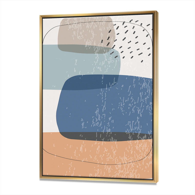 «Minimal Elementary and Geometric Compostions XXxxxxxx», reproduction sur toile flottante, Toile encadrée d'or