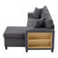 3 Seater Convertible Corduroy Sofa Bed-277637965