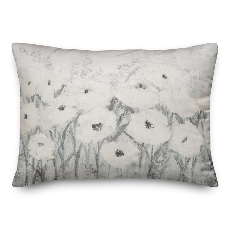Floral Reversible Throw Pillow