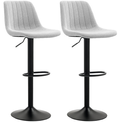Styner Upholstered Adjustable Height Counter Stool with Metal Frame