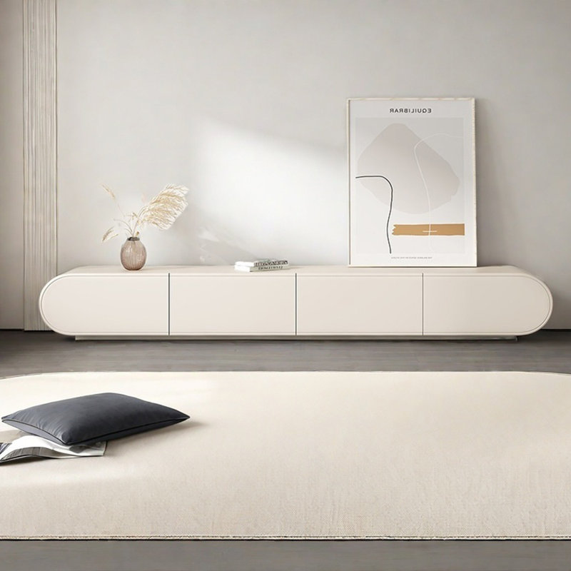 Meuble télé moderne de style crème, 86.61"