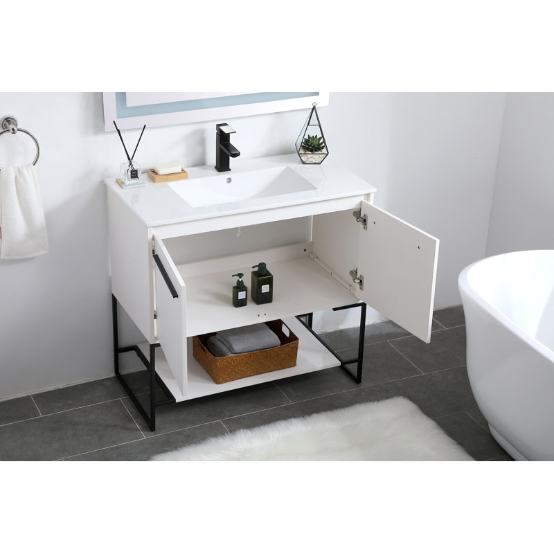 Ensemble de meuble-lavabo simple 36 po Gerard, Blanc