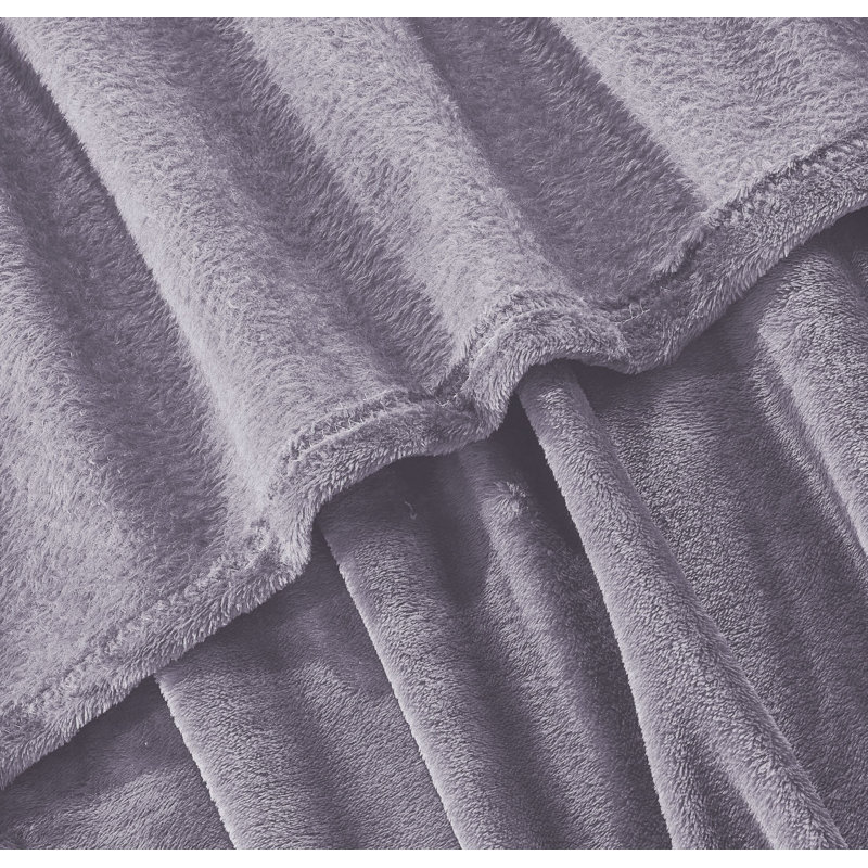 Couverture en soie Everman, Simple, Gris lavande