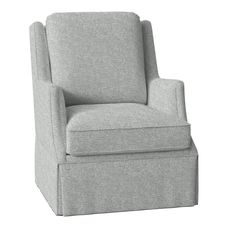 Savannah Linen Boucle Swivel Wingback Chair, Platinum (3160 63)
