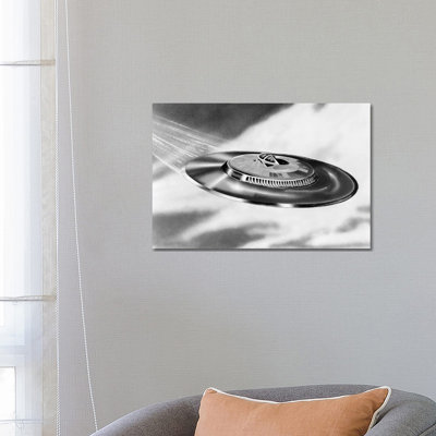 1950s Artist's Conception of Flying Saucer 1 Piece Wrapped Canvas Wall Art