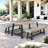 Eulene 4 - Person Acacia Wood Patio Dining Set with Rectangular Table-2139470534