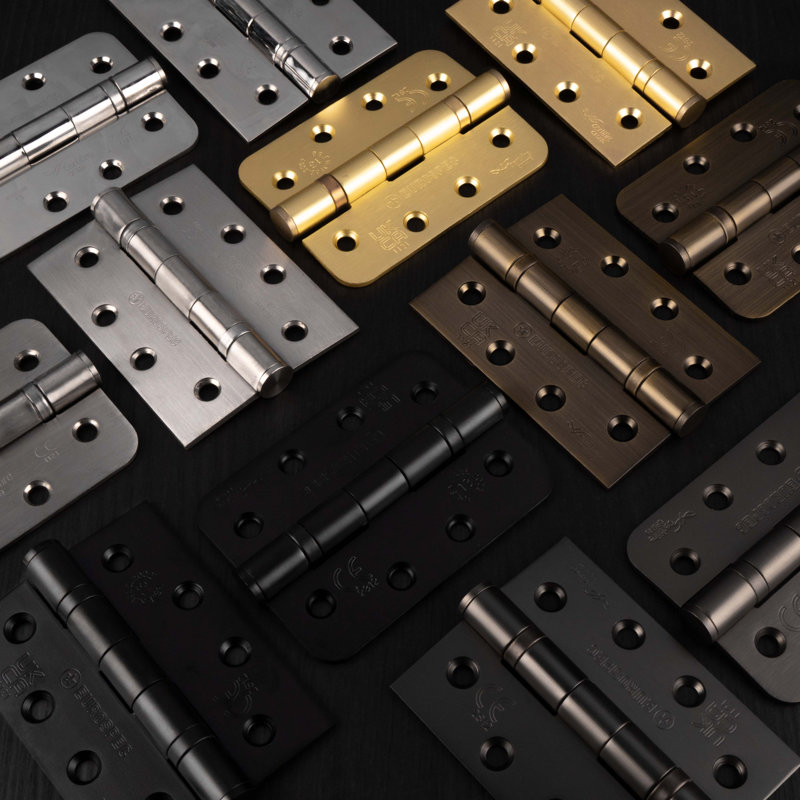 10.2cm H x 7.6cm W Butt Bearing Pair Door Hinges, Matt Bronze