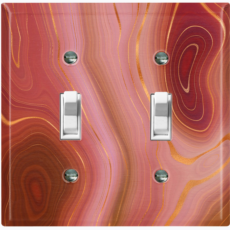 Plaque murale d'interrupteur à bascule Marble Earth Strata Swirl