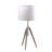 34.25" - 29.25" In Mid-Century Adjustable Tripod Chrome/Silver Metal Table Lamp