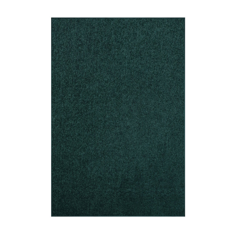 Modern Plush Pet and Kids Friendly Solid Color Forest Green Area Rugs, Stain & Fade Resistance, Perfect for Living Room, Dining Room, Bedroom, Playroom and Kidsroom, Event, Wedding, Amberlea Binded Rug