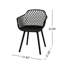 Chaise d'extérieur pour 2 personnes en polypropylène résistant aux intempéries, profondeur de 21,78 po, largeur, hauteur de 31,95 po, cadres de 11,25 lb et style moderne pour les repas, dans un style profond, large, haut, aux lignes épurées