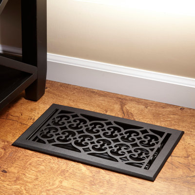 Old Victorian Cast Iron Floor Register - Powder Coat