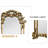 Baroque Hand-Carved Arched Floor-Mounted Full-Length Mirror-118625738
