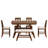 6-Piece Wood Counter Height Dining Table Set with Storage Shelf-619368351