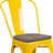 Ketchum Clear Coated Metal Stackable Chair with Wood Seat-1835193507