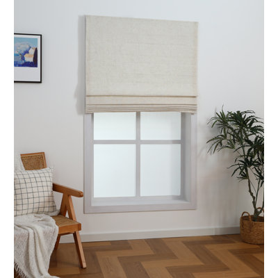 Store romain tissé sans cordon Linen Bliss