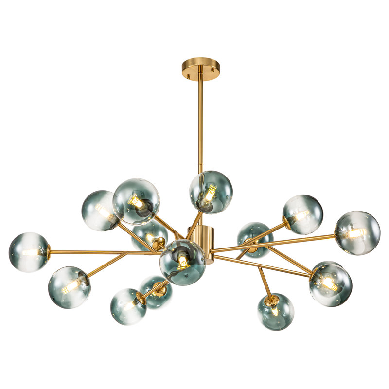 Ayaan 15 Light Sputnik Chandelier, Gold