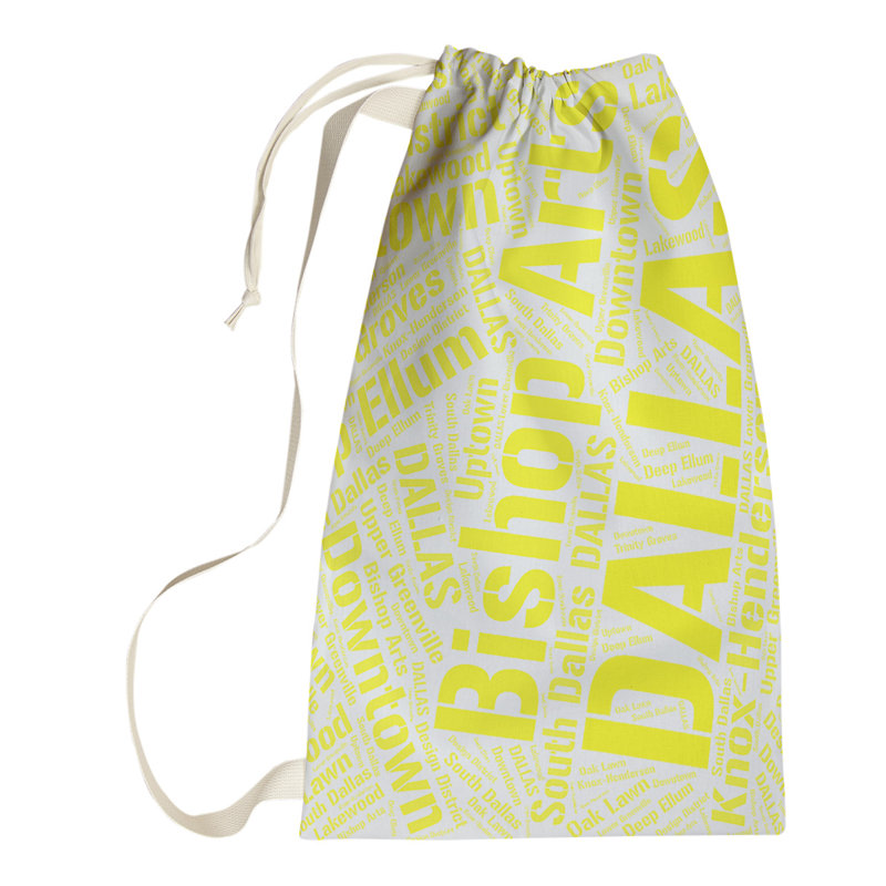 Laundry Hamper with Handles, Large (36" H x 28" W x 1.5" D), Yellow, Dallas