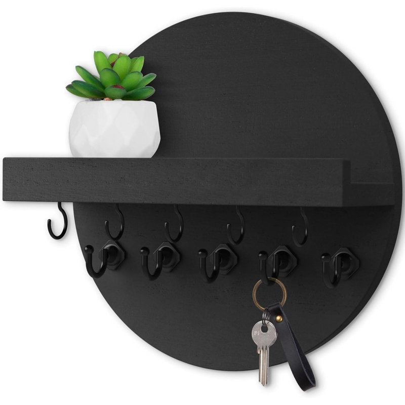 Manufactured Wood Wall Organizer, Black
