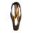 Kyonna Glass Cutout Abstract Decorative Yellow Sculpture with Pink and Amber Accents