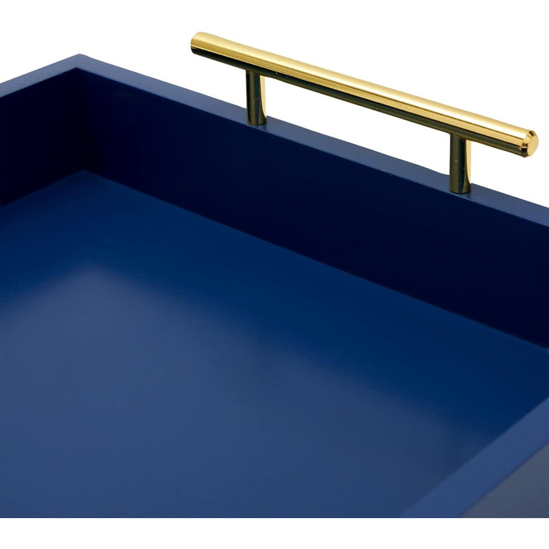 Plateau de service décoratif, Bleu