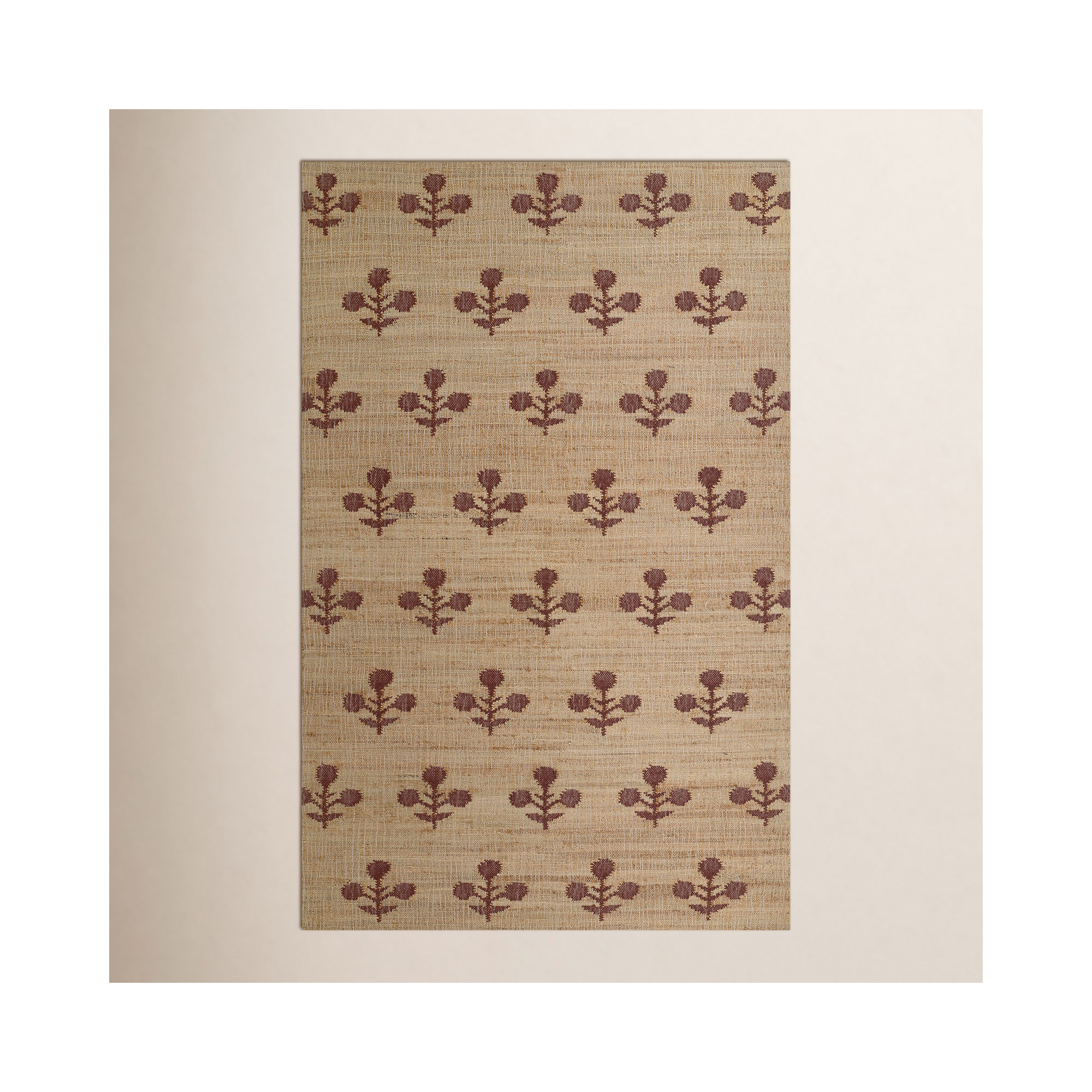 Erin Gates by Momeni Orchard Bloom Rust Hand Woven Wool and Jute Area Rug, Rectangle 8' x 10'