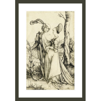 Promenade (jeune couple menacé par la mort) par Albrecht Dürer, impression giclée encadrée