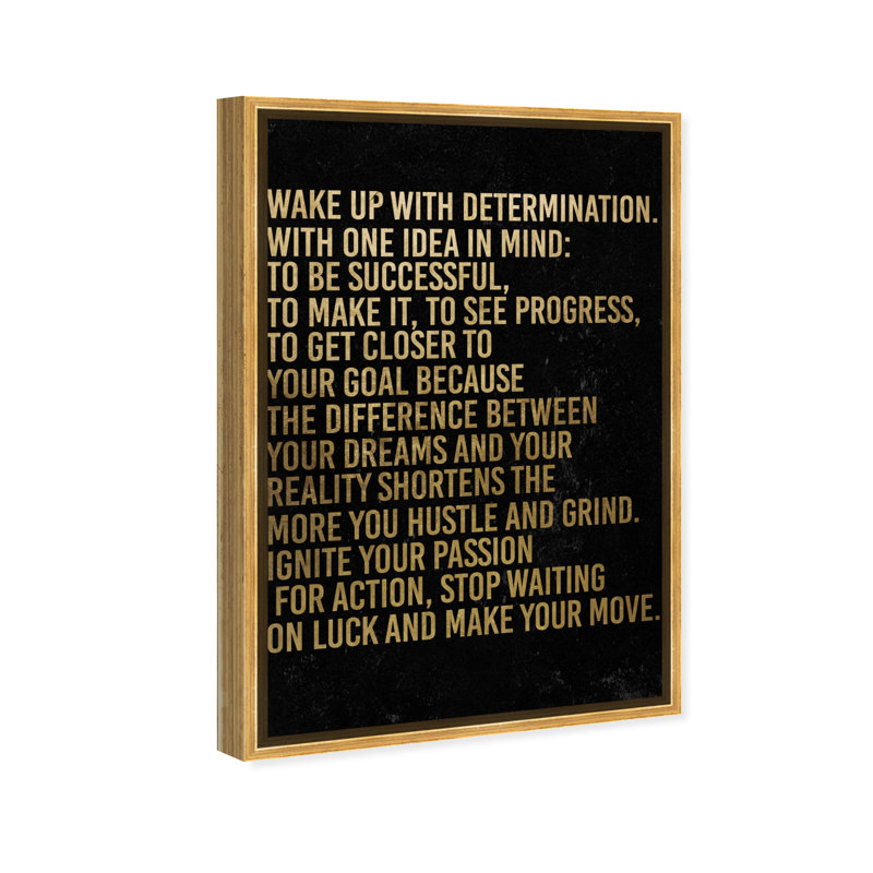 «Empowered Women Quotes and Sayings déterminer et réalité», impression sur toile, Toile encadrée d'or, H 30 po x l 20 po