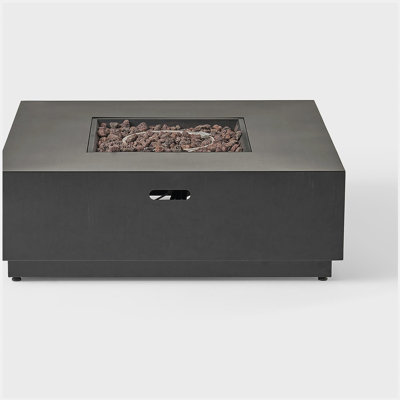 40-inch square iron fire pit - 50,000 BTU (without lid)